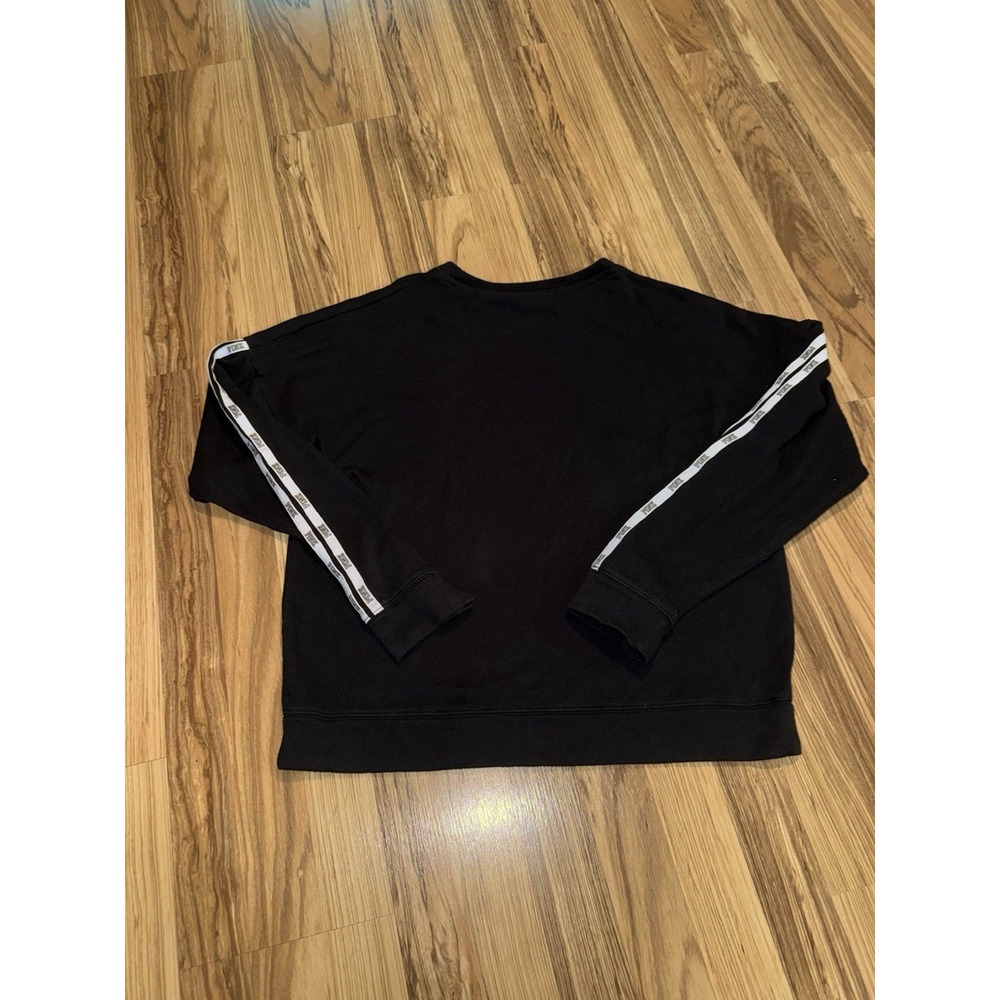 Victoria's Secret PINK Women's Sz M Medium Crewneck Sweatshirt Black White - Picture 4 of 4